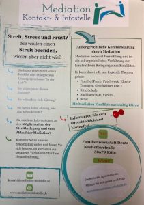 flyer mediation info- und beratung kontaktstelle